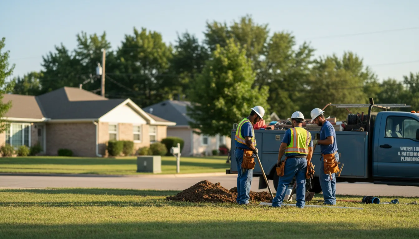 Residential water line and bathroom plumbing service in Maryland, NY